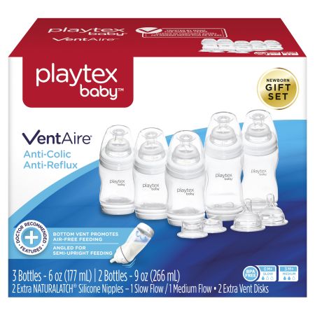 Playtex Baby VentAire Complete Tummy Comfort Baby Bottle, 6 oz, 1 Pack 